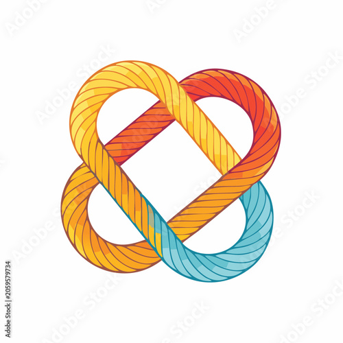 Intertwined Rope Knot Symbol