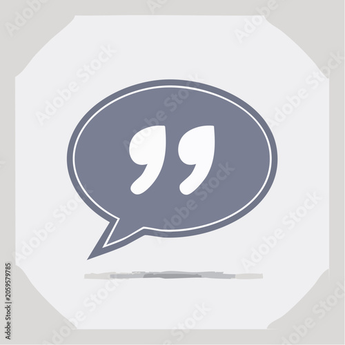 Quotation Mark Icon in Speech Bubble