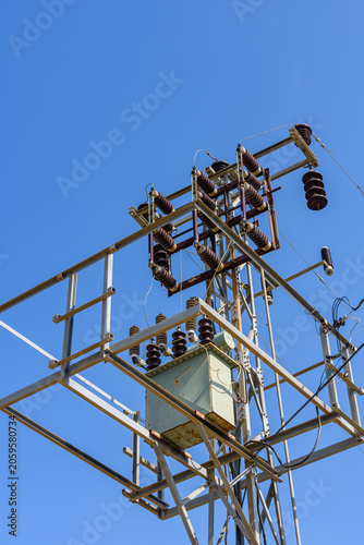 Details of the power transformer. Electric energy distribution