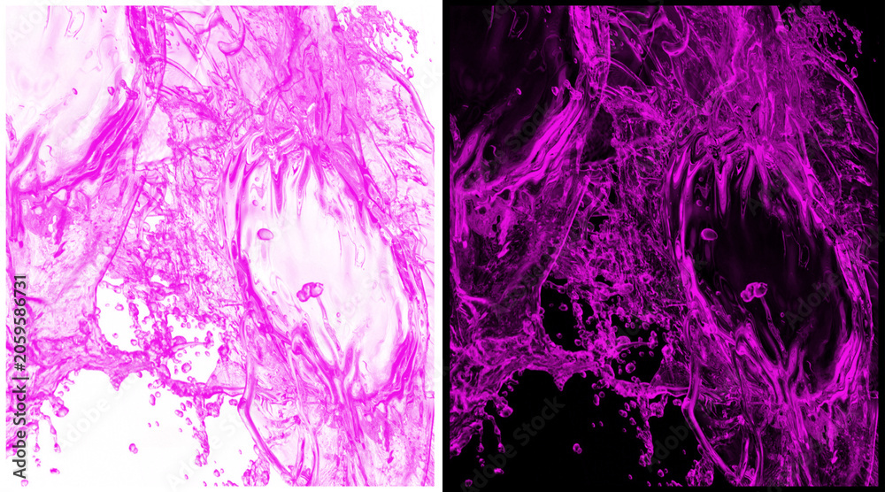 Obraz premium Microscopic biological cell structure in vibrant magenta, fluorescent protein imaging of neural networks, abstract scientific medical background