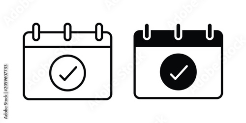 Fotografia Calendar check icon for your website and app ui designs