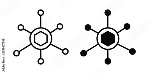 Photos Chart connected icon for your website and app ui designs