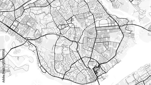Schilderij op canvas Johor Bahru City Map
