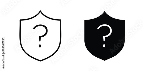 Fotografie Shield interrogation icon for your website and app ui designs