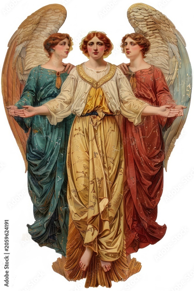 Naklejka premium Worship art painting vintage.
