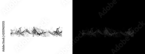 Delicate Thin Black Smoke Line Abstract Minimalist