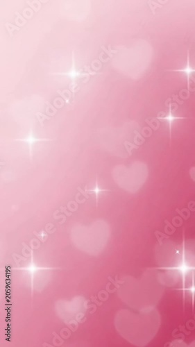 Romantic pink hearts and sparkles background for valentine's day design