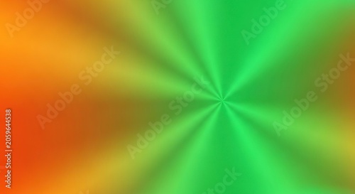 Radiant Starburst with a Vibrant Green and Orange Metallic Gradient.
