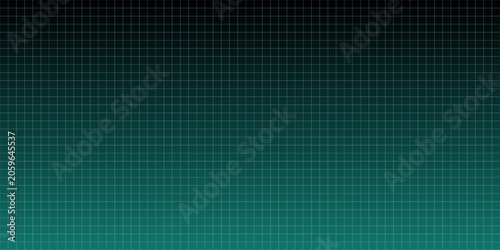 Abstract digital background with green gradient and white grid pattern
