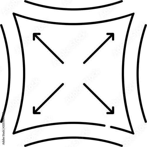 Quadro em tela Line Art Elastic Icon