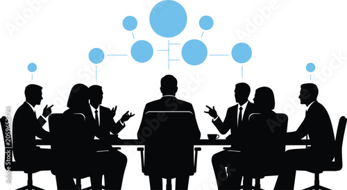 Business team meeting with strategy and planning concept