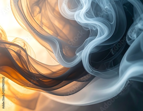 Smoke swirling in warm light colors.