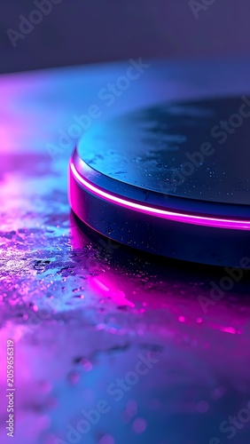 Close-up of modern smart home device.