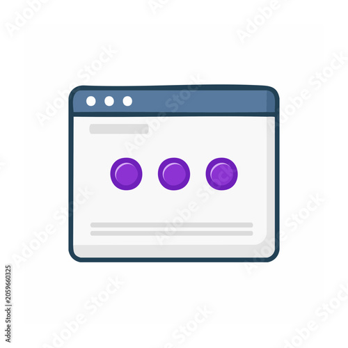 Flat design smartphone with purple app icons
