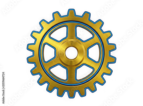 Industrial metal gear wheel 3D cogwheel mechanical hardware png