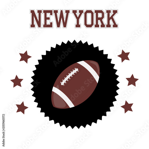 new york t shirt american football vector illustration design isolated
