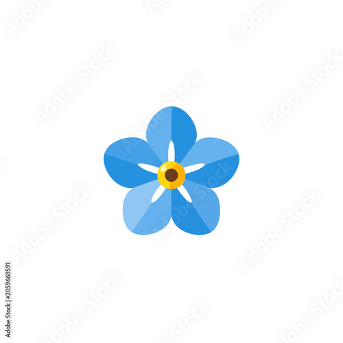 Blue Forget Me Not Flower Icon