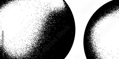 Obraz na płótnie Grainy noise circles vector set