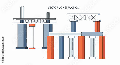 Vector graphic of construction elements