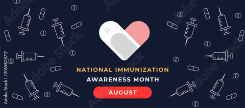 Photos National immunization awareness month August background