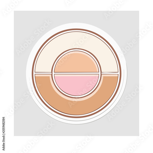 Minimalist concentric circles illustration