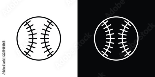 фотографія Baseball icon symbol. Vector outline drawing.