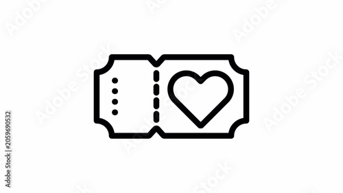 love voucher icon animation