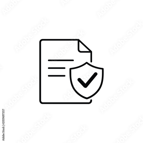 Safety Support and Abuse Prevention document shield icon, Safety Support and Abuse Prevention protected document and verified policy symbol