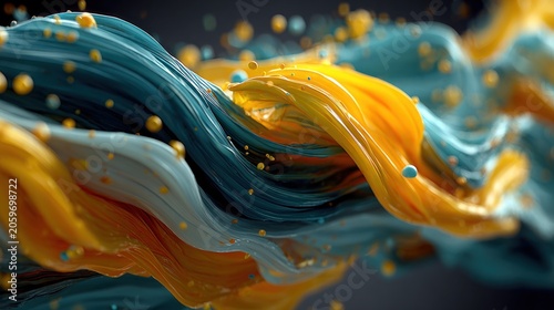 Abstract Fluid Flow of Vibrant Colors