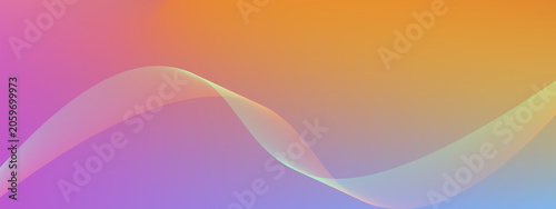 Foto Abstract Gradient Wave Sunset with Soft Light and Smooth Curves on Pastel Sky