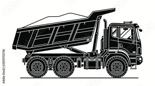 Dump Truck Vector Illustration