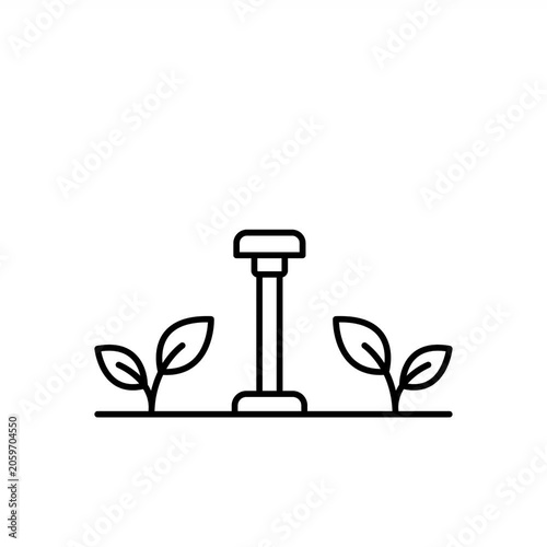 Smart watering icon set. Outline icon with editable stroke. Vector illustration