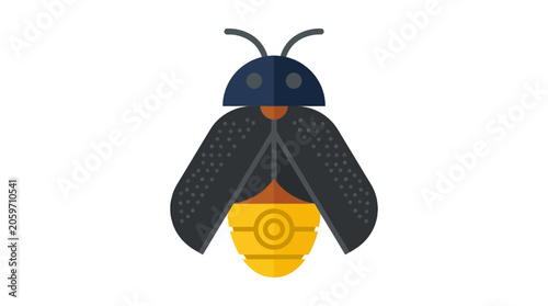 Insect Bee Cartoon Character Illustration.