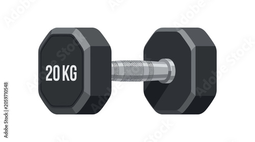Black dumbbell weightlifting fitness equipment.