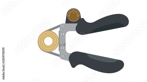 Black and silver metal hand tool.