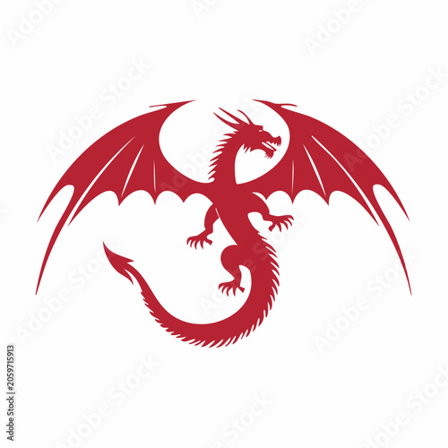 Red Dragon Silhouette