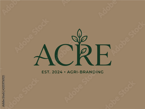 Acre Agri Branding Logo Design.