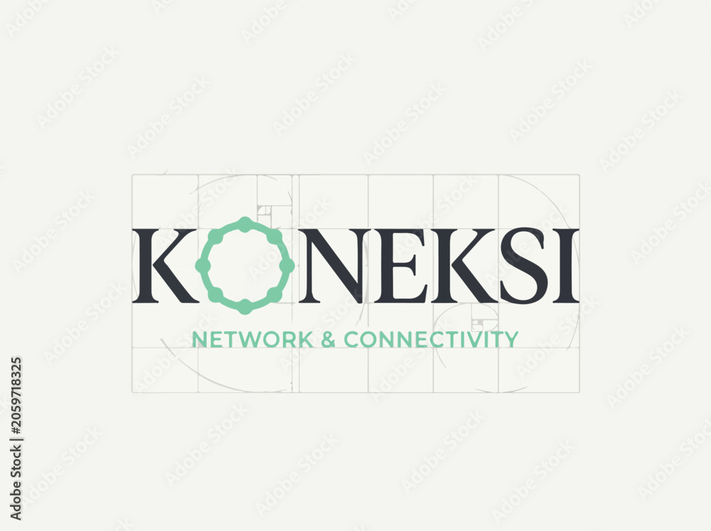 Fototapeta premium Koneksi Network and Connectivity Logo.