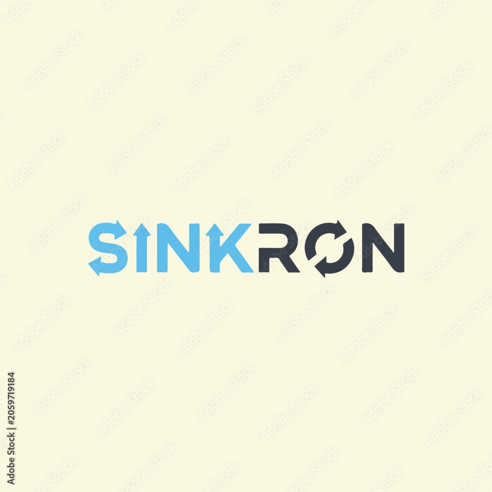 Fototapeta premium Sinkron Logo Design Concept.