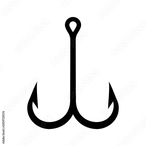 Fishing hook icon. Hook icon