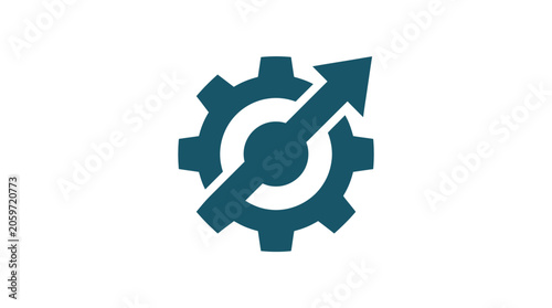 фотографія Gear with arrow pointing up.