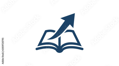 Fotografi Open Book with Arrow Rising.