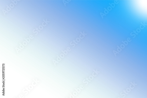 Abstract blue gradient background with a soft light glow in the corner isolated on transparent background