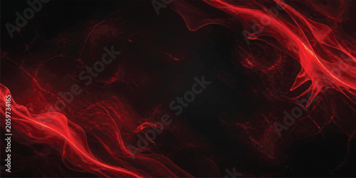 Fotografie Abstract red fire background with flowing flames smoke and wave like patterns an