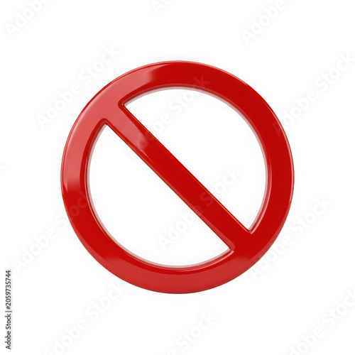 Red prohibition sign with prohibition forbidden restricted negative prohibited isolated on transparent background