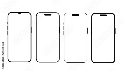 Canvastavla Minimal smartphone mockup for business and product preview editable vector EPS