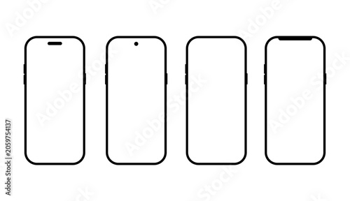 Clean smartphone device mockup for digital product branding editable vector EPS
