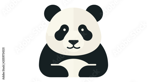 Canvastavla Cute Cartoon Panda Bear Face.