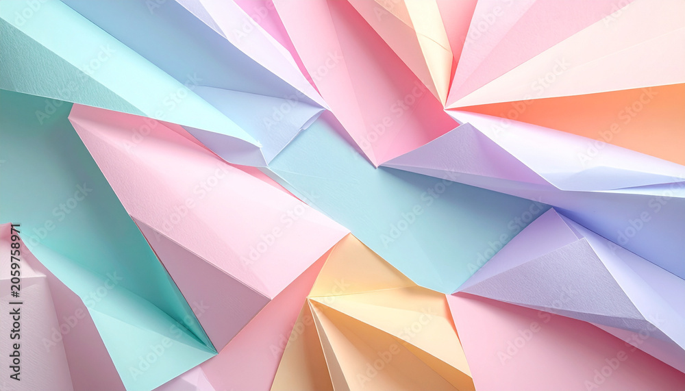 Fototapeta premium Abstract Folded Pastel Paper