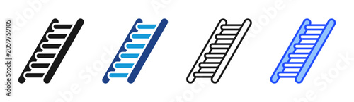 Foto Ladder icon set multiple style collection